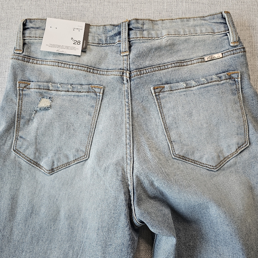 KanCan Straight Fit Jeans Size 28 Waist Raw Hem NWT - Picture 5 of 15
